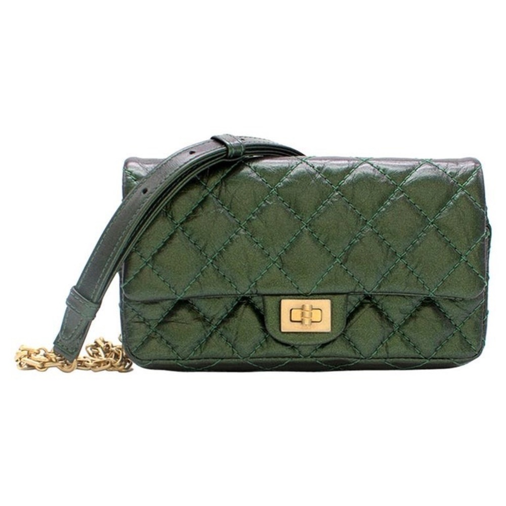 Metallic green Fanny bag Chanel